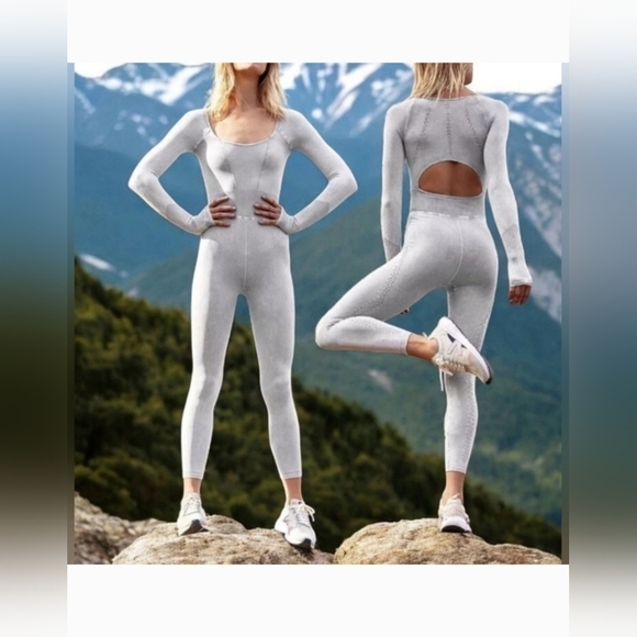 Free People Pants - NWT! Free People Yoga/Activewear Good Karma Long Sleeve Women's Jumpsuit XS/S